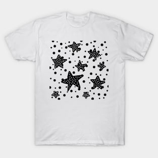 Black and white star shining T-Shirt